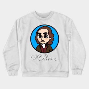 Patriot Portrait - Chibi Thomas Paine (Large Print) with Signature Crewneck Sweatshirt